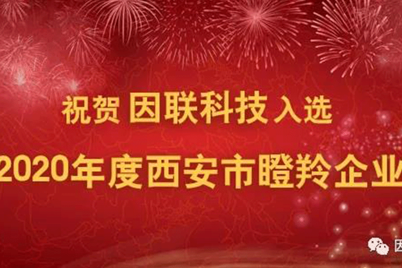 2020年度西安市瞪羚企業(yè)認(rèn)定名單出爐，因聯(lián)科技實(shí)力入選